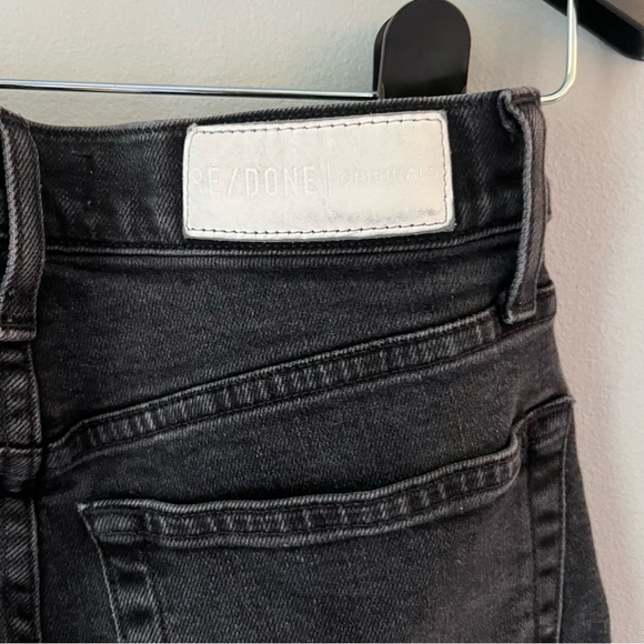 Re/Done Black Frayed Hem Denim, Sz 27 - Picture 8 of 10